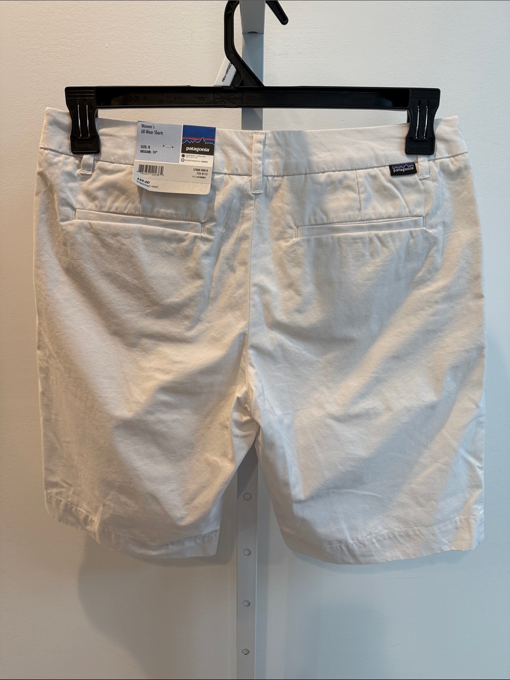 Patagonia Women's White Bermuda Shorts All Wear Shorts Chino Women Size 8 New - Picture 2 of 8